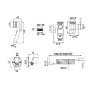 Kit duplex Sally con aeratore e deviatore bianco Idro-Bric