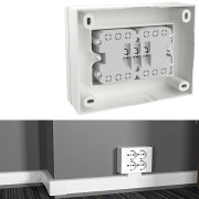 Multipresa da parete Quadra con 4 schuko P40 per scatole 3 moduli 22016 Electraline 8011439220169