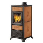 Stufa a legna Decor Evo EK63 cuoio cover