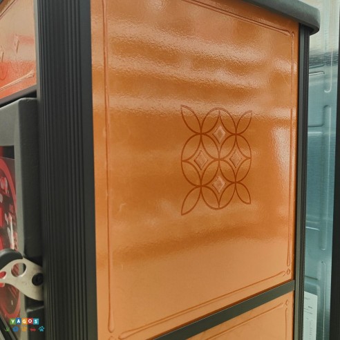 Stufa a legna Decor Evo EK63 cuoio-1