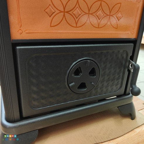 Stufa a legna Decor Evo EK63 cuoio-1