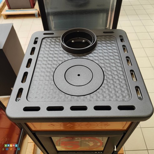 Stufa a legna Decor Evo EK63 cuoio-3