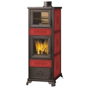 Stufa a legna con forno Decor C EVO EK63 bordeaux