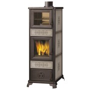 Stufa a legna con forno Decor C EVO EK63 tortora