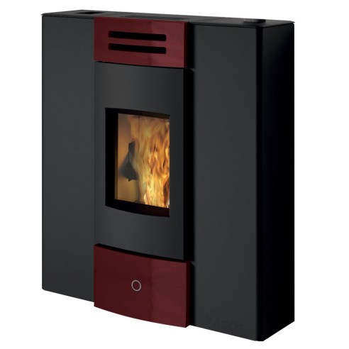 Stufa a pellet ermetica canalizzata Dub100++ Bordeaux