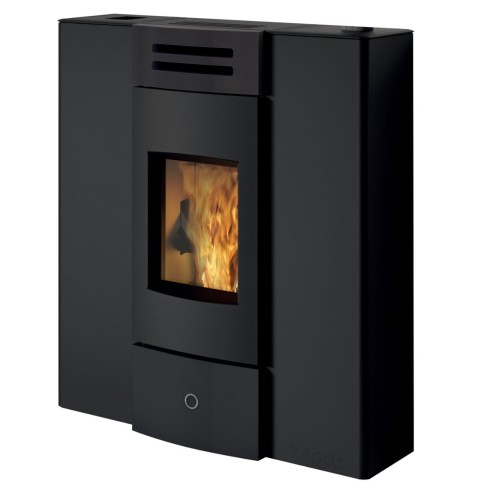 Stufa a pellet ermetica canalizzata Dub100++ Nero