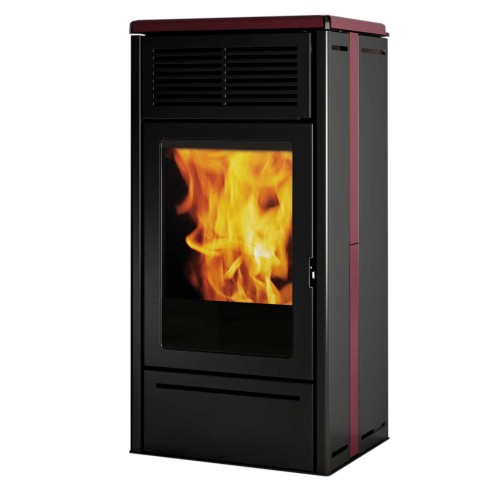 Stufa a pellet ventilata Nara 9 EVO Edilkamin bordeaux