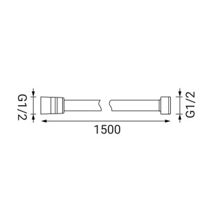 Flessibile doccia plastica rinforzato 150 cm 2