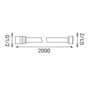 Flessibile doccia finitura vecchio ottone 200 cm Idro-Bric