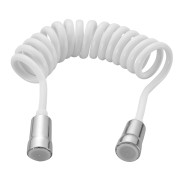 Flessibile doccia a molla estensibile in PVC bianco 150 cm Idro-Bric