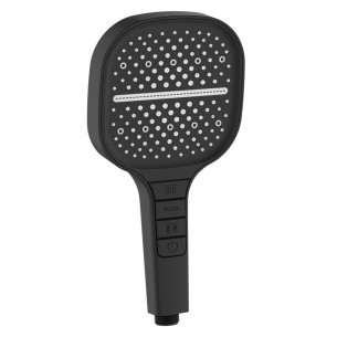 Doccia ABS nero anticalcare, 3 getti Atlas Aquasanit