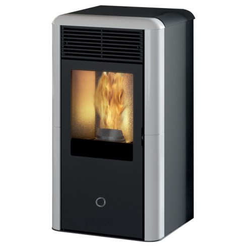 Stufa a pellet ceramica Idro Spot100 H 10,1 kW bianco