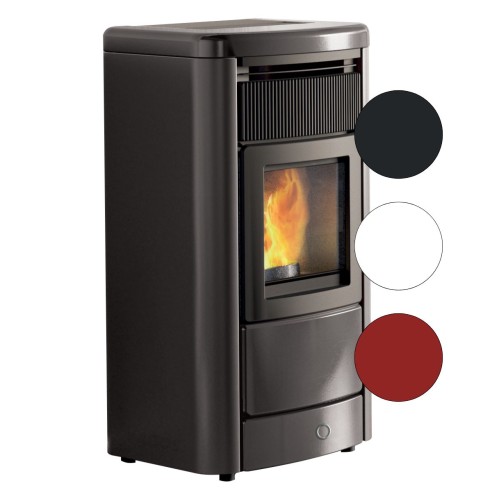 Stufa a pellet ceramica Idro Monday190 H 19,2 kW