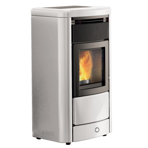 Stufa a pellet ceramica Idro Monday230 H 22,8 kW Binaco