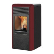 Stufa a pellet Idro Idropoint2 10,1 kW bordeux panna Italiana Camini