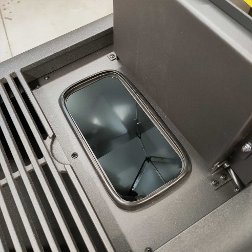 Stufa a pellet ventilata canalizzabile Berry90+ EK63 serbatoio
