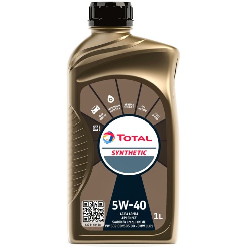 Olio motore benzina diesel TotalEnergies Synthetic 5W-40 1L 8057168800630 29571