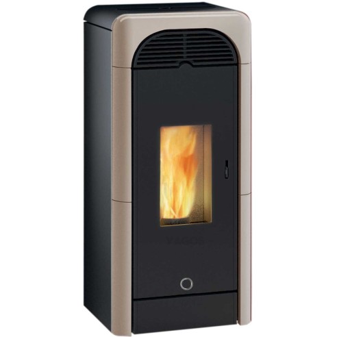 Stufa a pellet ventilata canalizzabile Berry90+ EK63 tortora