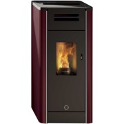Stufa a pellet ermetica canalizzata Metro110+ EK63 bordeaux