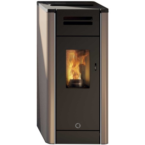 Stufa a pellet ermetica canalizzata Metro110+ EK63 tortora