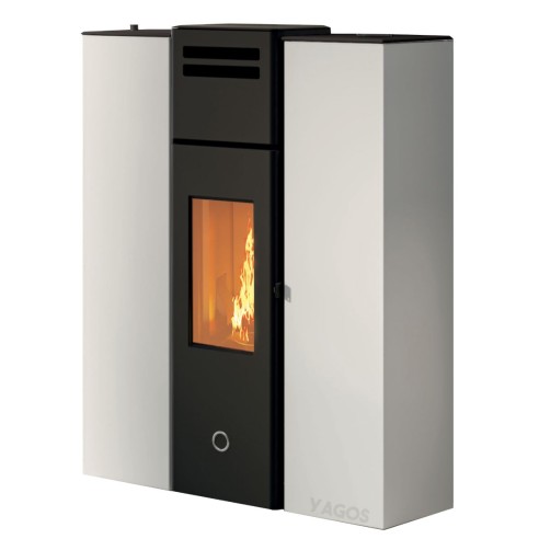 Stufa a pellet ermetica canalizzata Cell80+ EK63 bianco