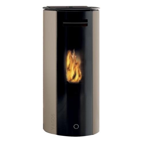 Stufa a pellet canalizzabile Spy110+ acciaio EK63 tortora