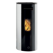Stufa a pellet canalizzabile Spy110+ acciaio EK63 bianco