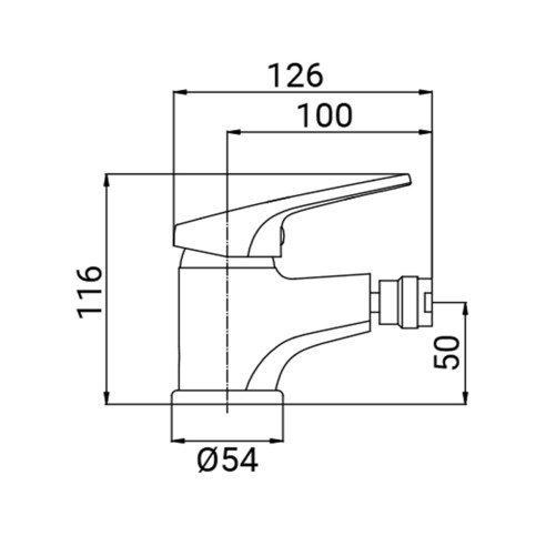 Miscelatore bidet cromato serie Mia Idro-Bric
