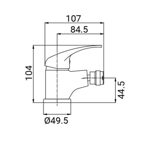 Miscelatore per bidet cromato serie Eva Idro-Bric 2