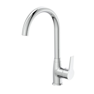 Rubinetto miscelatore lavello bocca alta cromato Hellis Idro-Bric