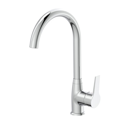 Rubinetto miscelatore lavello bocca alta cromato Hellis Idro-Bric