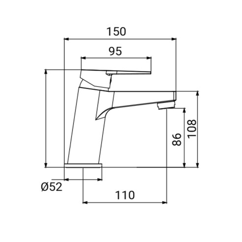 Rubinetto miscelatore per lavabo cromato Hellis Idro-Bric