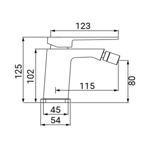 Miscelatore bidet cromato serie Eden Idro-Bric 2