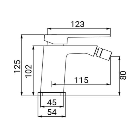 Miscelatore bidet cromato serie Eden Idro-Bric