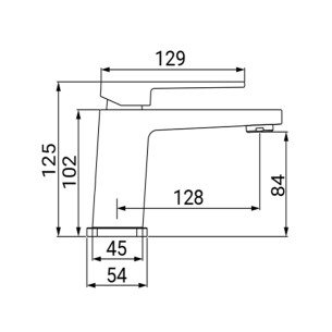 Miscelatore per lavabo cromato serie Eden Idro-Bric 2