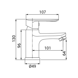 Miscelatore lavabo cromato serie One Idro-Bric 2