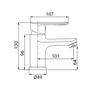 Miscelatore lavabo cromato serie One Idro-Bric