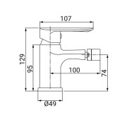 Rubinetto miscelatore per bidet cromato One Idro-Bric