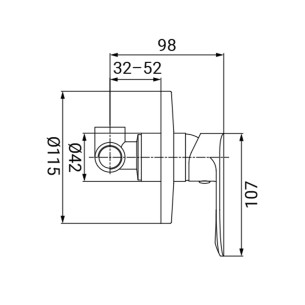 Miscelatore incasso doccia One Idro-Bric 2