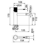 Miscelatore bidet cromato serie Astral Idro-Bric