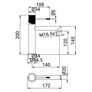 Miscelatore lavabo cromato serie Astral Idro-Bric 2