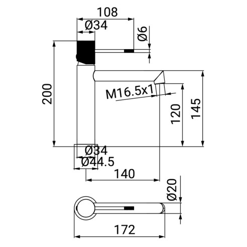 Miscelatore lavabo cromato serie Astral Idro-Bric