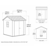 Keter Newton plus 757/775 Casetta da giardino dimensioni