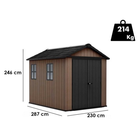Keter Newton plus 759/975 Casetta da giardino con finestre