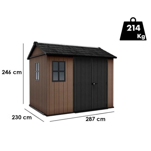 Keter Newton plus 759/975 Casetta da giardino con finestre