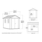 Keter Newton plus 759/975 Casetta da giardino dimensioni