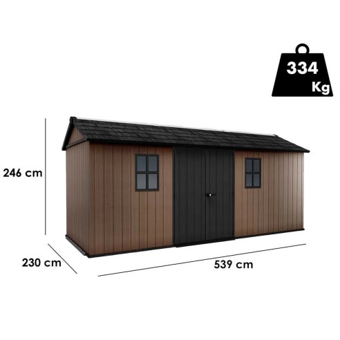 Keter Newton plus 7517/1775 Casetta da giardino con finestre