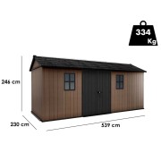 Keter Newton plus 7517/1775 Casetta da giardino con finestre