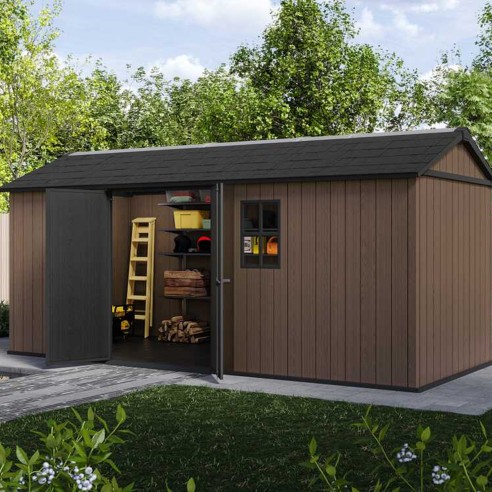 Keter Newton plus 7517/1775 Casetta da giardino con finestre