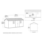 Keter Newton plus 7517/1775 Casetta da giardino con finestre dimensioni